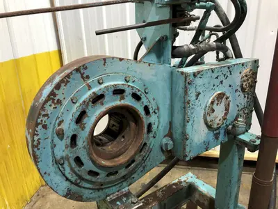 5" PIPE PECK-O-MATIC HYDRAULIC BUCK-ON / BREAK-OUT MACHINE FOR THREADED PIPE: STOCK #16528