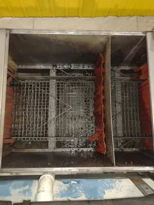 3 STAGE X 12" WIDE FLO-MATIC MODEL #C20-2-1BELT CONVEYOR STAINLESS STEEL HEATED PARTS WASHER: STOCK #17034