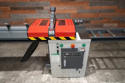 DEMO 2025 (GEN 3) Northtech NT-UCS18L Upcut Saw W/Infeed/Outfeed Tables