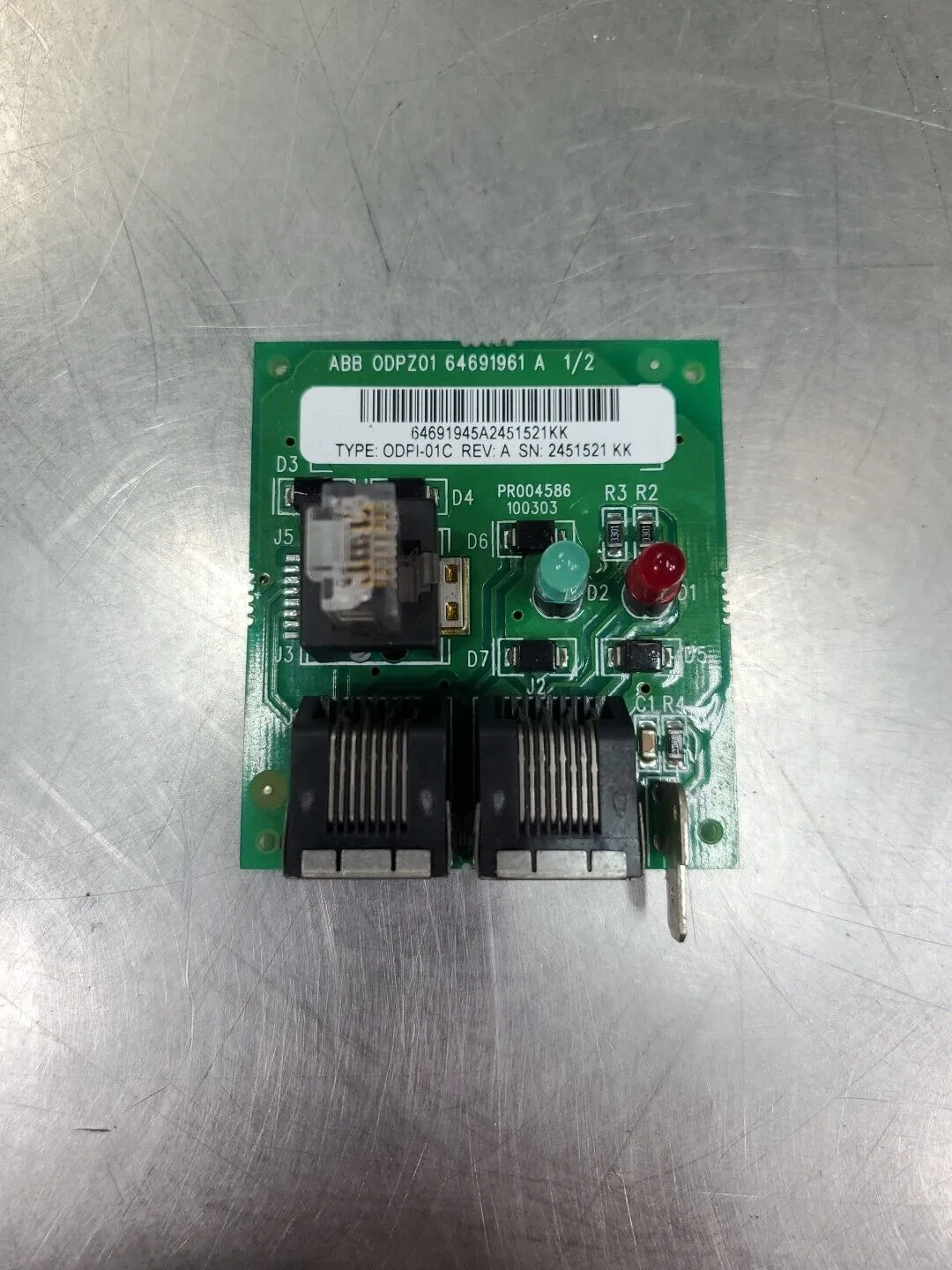 ABB ODPI-01C Rev A Ethernet Connection Circuit Board. 3D-4