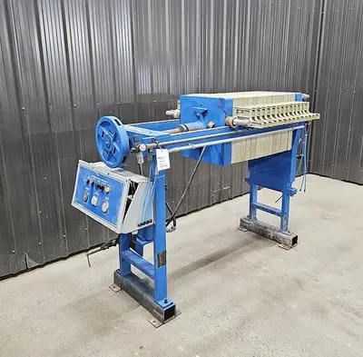 Used Perrin Filter Press, Recessed Plate, Gasketed, 470 Mm X 470 Mm, Polypropylene