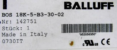 NEW BALLUFF BOS-18K-5-B3-30-02 SENSOR BOS18K5B33002 142751