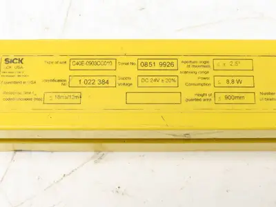 Sick C40E-0903CC010 C4000 Series Safety Light Curtain Receiver 900mm 18ms 24vdc