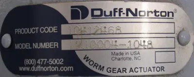NEW DUFF NORTON LM10004-1048 WORM SCREW ACTUATOR 5 TON LM100041048 B6000A10