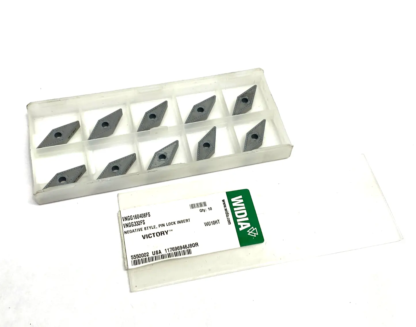 5550002 | Widia  Victory™ Turning Insert Finishing Sharp VNGG160408FS PKG OF 10 - New Other