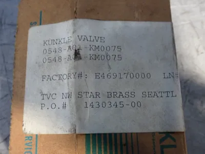 Used KUNKLE VALVE 0548A01KM007 Pumps Ohio US | HGR 24 #912500