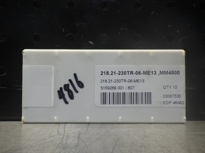 SECO Carbide Inserts QTY10 218.21-230TR-06-ME13 MM4500 (LOC1279B)