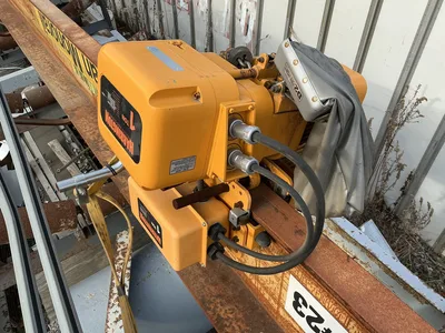 Yale 38′ Bridge Crane Harrington NER010L 1 Ton Electric Chain Hoist