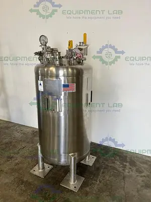 USED PRECISION STAINLESS 284 LITER 316 STAINLESS STEEL  PRESSURE VESSEL 15 PSI @ 248F