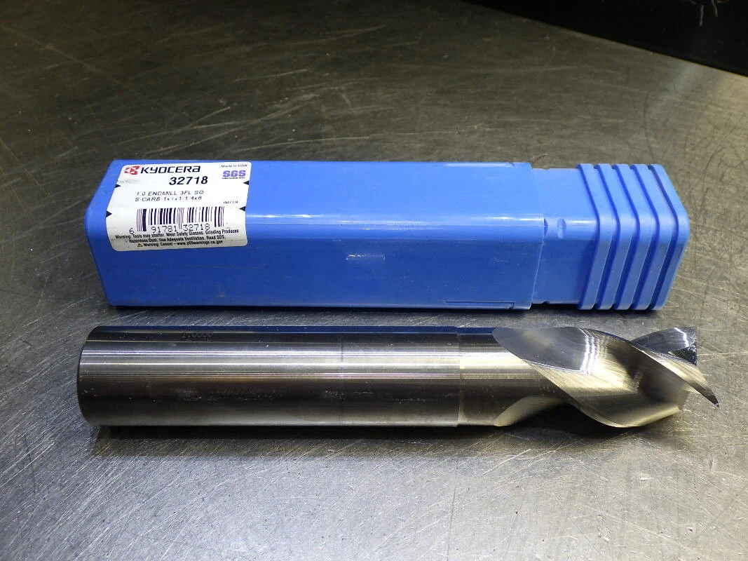 Kyocera / SGS 1" 3 Flute Carbide Sq Endmill 1" Shank 32718 (LOC2864A)
