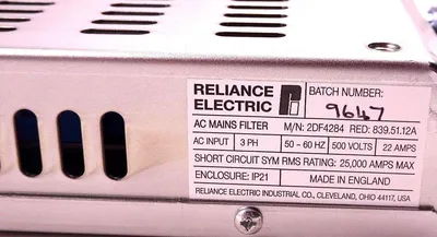 NEW RELIANCE ELECTRIC 2DF4284 AC MAINS FILTER