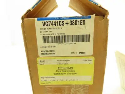 Johnson Controls VG7441CS+3801E0 Threaded 1/2"NPT Globe Valve Pneumatic Actuator