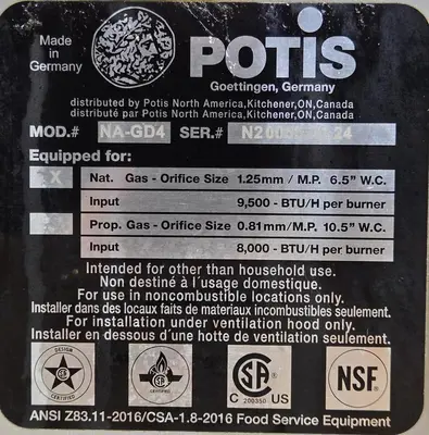 USED POTIS NA-GD4-NG