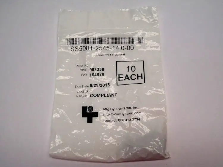 Used LYN-TRON 4.5MM HEX F/F STANDOFF Misc Fasteners | Maverick Industrial Sales #1104060
