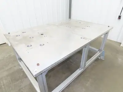 1" Aluminum Top Welding Work Bench Machine Fab Table 61-1/2"W 42"D 28-1/2"H