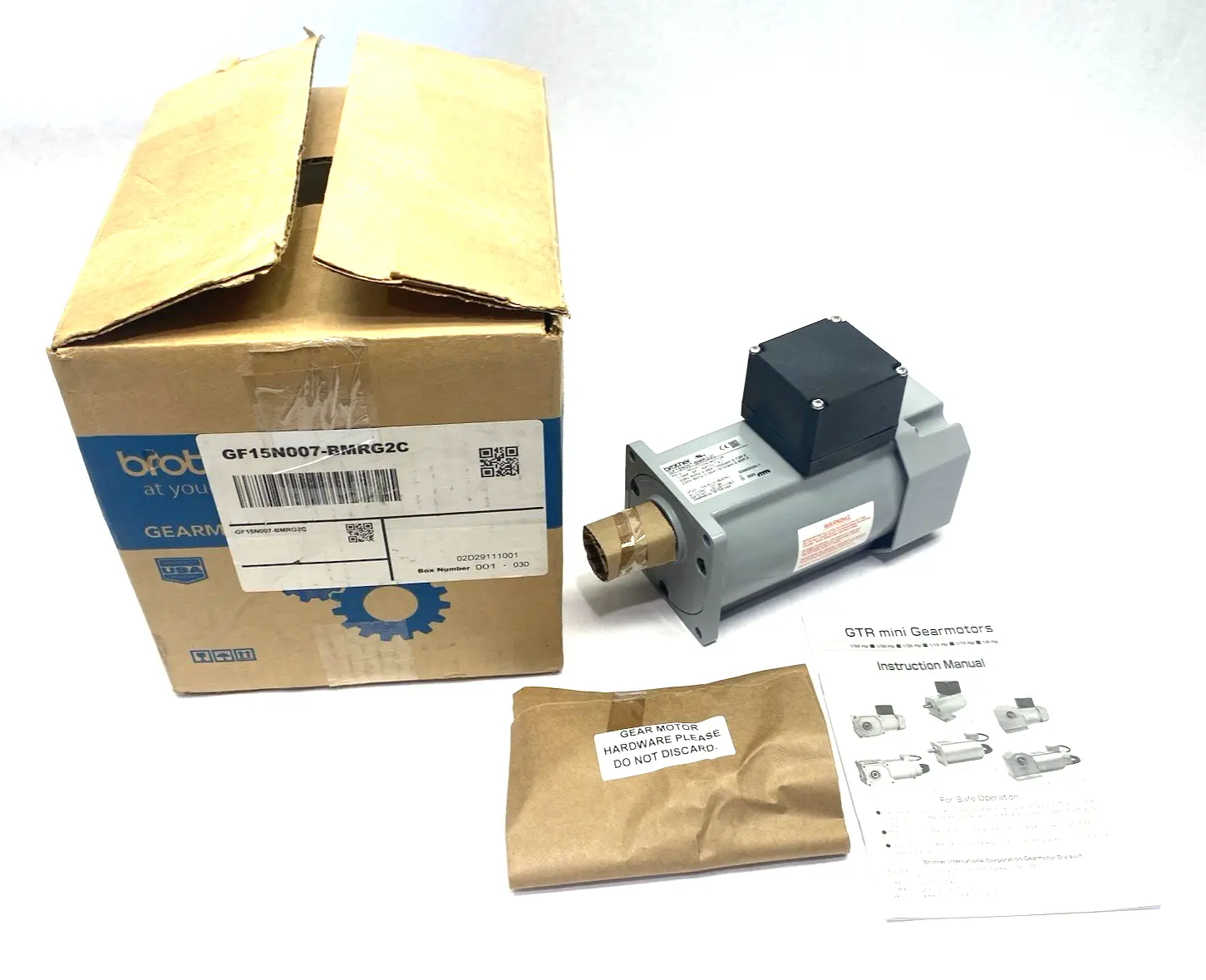 New | in-Stock Brother Induction Motor, 3-Phase, 7.5:1 Ratio, 1/10HP Gearmotors Michigan US | Maverick Industrial Sales #1396097