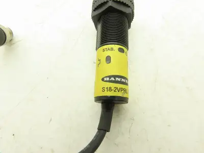 Banner S18-2VPRL-Q5 Photoeye Sensor Receiver 18mm 10-30VDC  Lot of 3