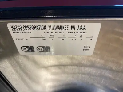 Used Hatco Used Hatco FSDT-2X Tall Two Door Warming Display Merchandiser w/ Rack - 120V Heated Cabinets & Displays Illinois US | Falcon Restaurant Supply #1375795