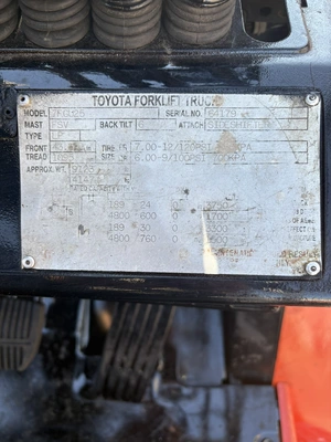 USED 2001 TOYOTA 7FGU25