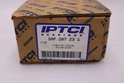IPTCI Bearings SAP 207 23 G, 2-Bolt Pillow Block; 1-7/16" Bore NEW STOCK H1898