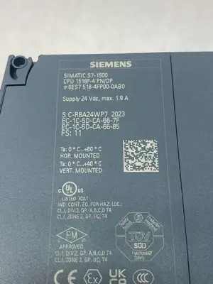 USED SIEMENS SIMATIC S7-1500 CPU UNIT 1518F-4 PN/DP