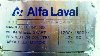 Alfa-Laval FOPX 613 TGD-24 bowl assembly, SS.