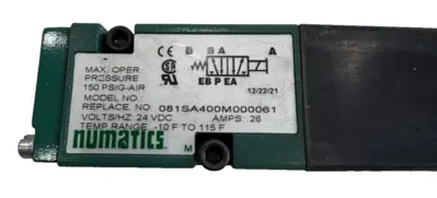 NEW NUMATICS 081SA400M000061 SOLENOID VALVE 24VDC