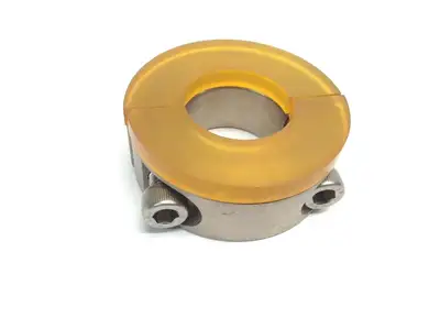 USED MISUMI SEPARATE NICKEL PLATED STEEL SHAFT COLLAR