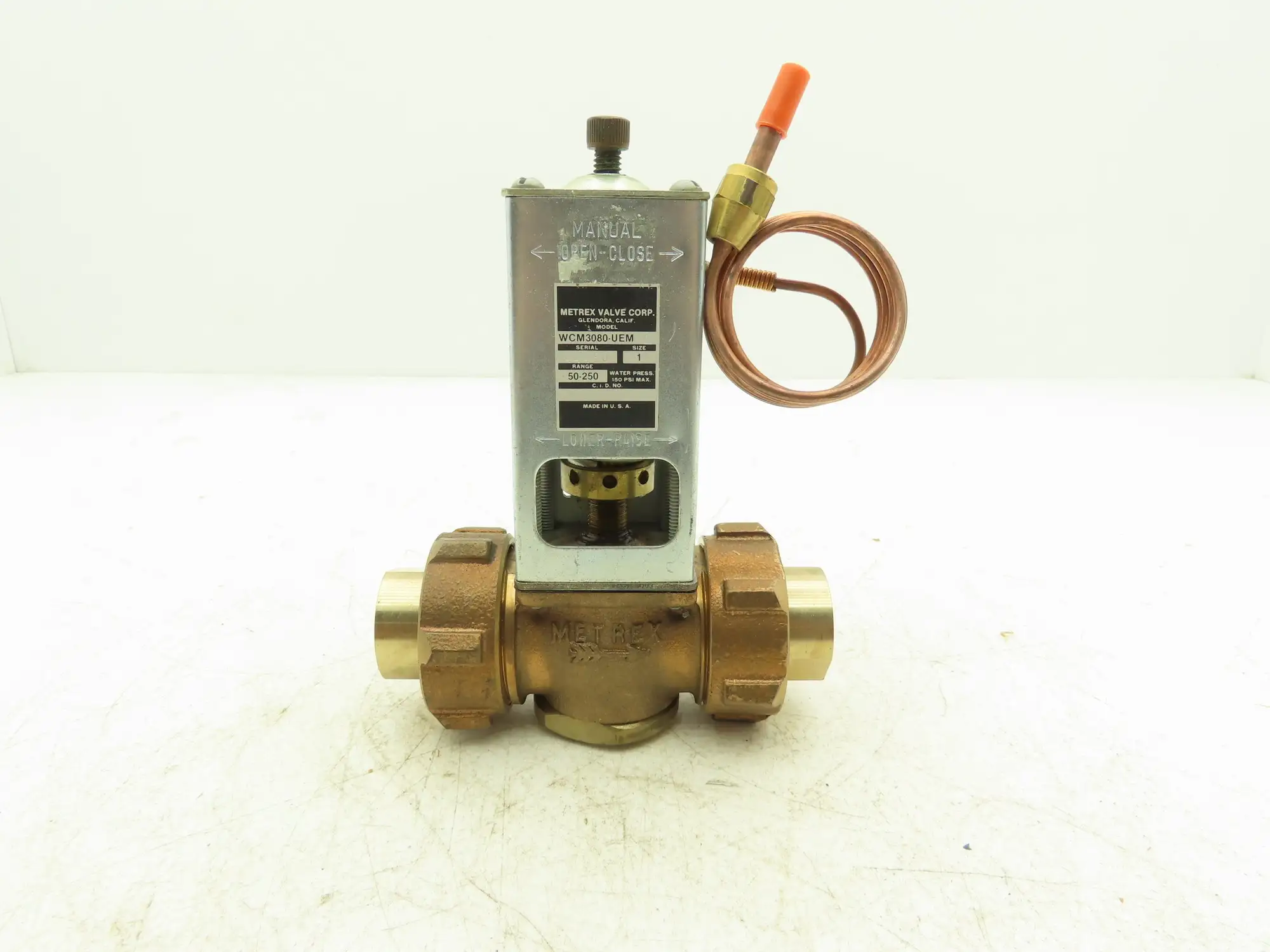 Metrex WCM3080-UEM 1" Water Regulating Valve 50-250 PSI Brass/Bronze