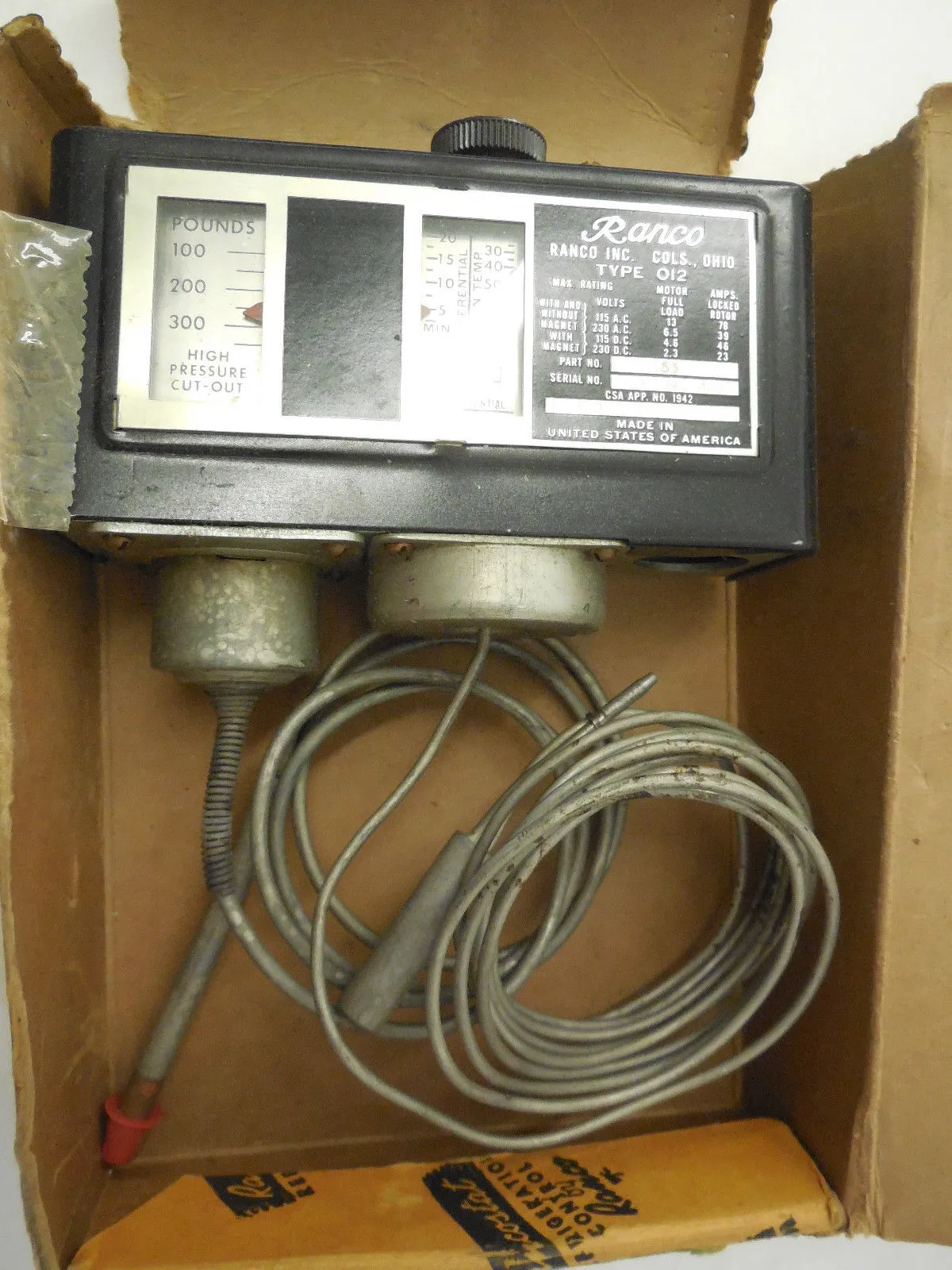 NEW RANCO 1537 REFRIGERATION CONTROL TYPE OI2