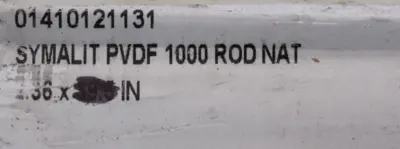 NEW QUADRANT 60MM x 33" SYMALIT PVDF 1000 ROD NATURAL