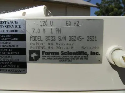 USED FORMA SCIENTIFIC 3033