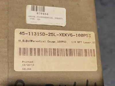 NEW ASHCROFT 45-1131SD-25L-XEKV6-100PSI