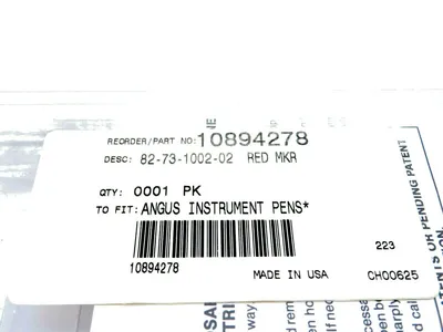 NEW GRAPHIC CONTROLS 82-73-1002-02 RED MARKER 2/PK 8273100202