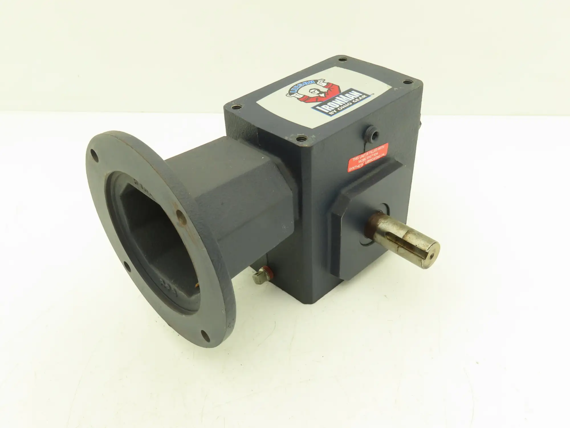 Leeson IronMan BM821-25-R-56 Worm Gearbox 25:1 Reducer 1Hp 70rpm 56C RH