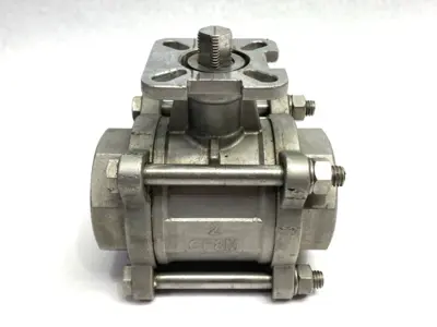Stainless Steel Ball Valve 2" CF8M 14mm Square Stem Size 1000WOG F05/F07 - Used