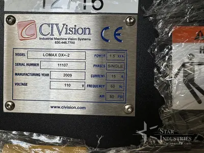 Used 2009 CIVISION LOMAX DX+-2 2D Vision Measuring Systems California US | Star Industries #1254639