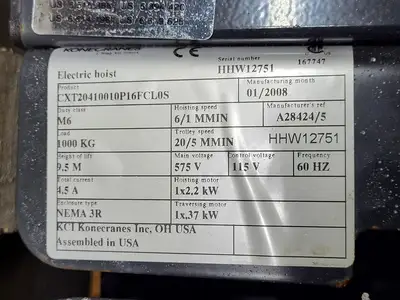 USED KONECRANES CXT20410010P16FCL0S
