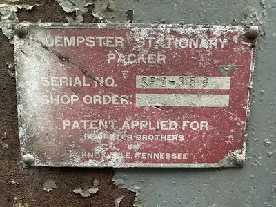 USED DEMPSTER SP2-359 STATIONARY COMPACTOR