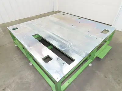 1" Steel Top Machine Base Welding Layout Table Work Bench 64x65" 19"H