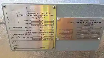 USED HEAT EXCHANGER DESIGN, INC NA