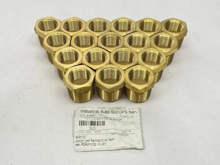 New | in-Stock Midland Industries Hex Bushing 1" Male NPTF x 3/4" Female NPTF LOT OF 18 Miscellaneous MRO Michigan US | Maverick Industrial Sales #1390993