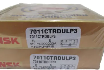 NEW SEALED SET NSK 7011CTRDULP3 BEARINGS