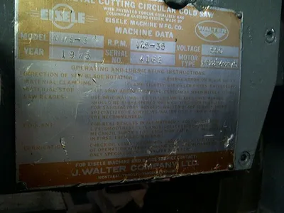 Used Eisele VMS-3 Circular Cold Saws Quebec CA | Machineco #1256355