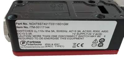 NEW FORTRESS NO4T6ST401T03116D1GM SAFETY INTERLOCK SWITCH