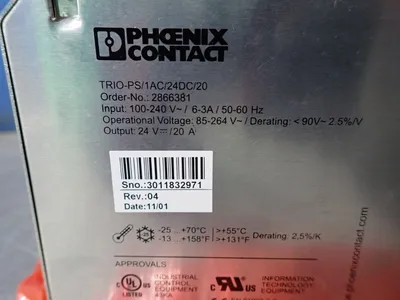 New | in-Stock PHOENIX CONTACT TRIOPS/1AC/24DC/20 Power Supplies | HGR 24 #738737