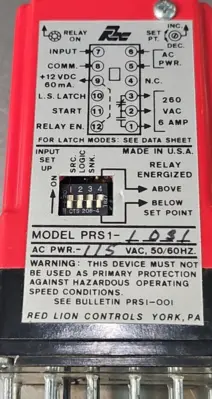 Red Lion Controls PRS1-1031 Plug-In Speed Switch loc4C4