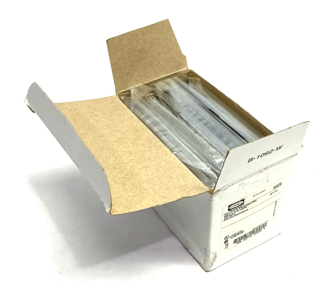 USED HUBBELL METALLIC PLATE, 1-GANG GFCI STAINLESS STEEL PKG OF 9