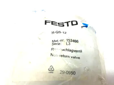 H-QS-12, 153466 | Festo H-QS-12 Non-Return Check Valve 153466 - New