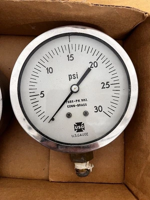 Pair of USG 30 PSI Pressure Gauges
